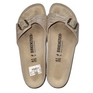 Birkenstock slides size 41/10-10.5 snakeskin print